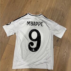 Real Madrid - Mbappe- White and Black Soccer Jersey